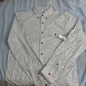 NWT Old Navy Oxford grey button up
